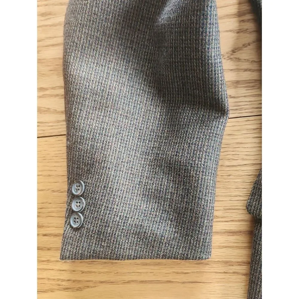 J21 Millenium Collection Classic Men's Charcoal Two-Button Blazer 100% Wool